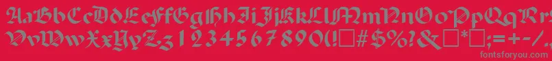 Czcionka PaladinRegular – szare czcionki na czerwonym tle