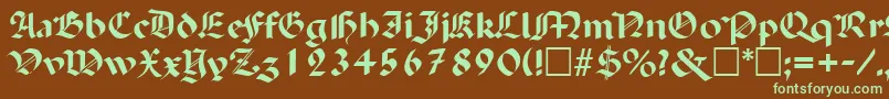 PaladinRegular Font – Green Fonts on Brown Background