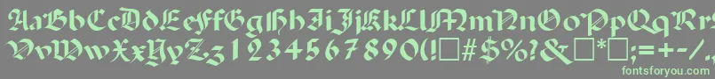 PaladinRegular Font – Green Fonts on Gray Background