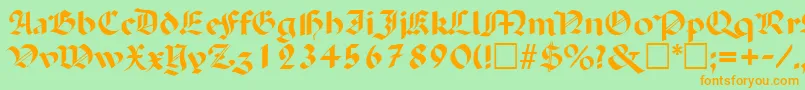PaladinRegular Font – Orange Fonts on Green Background