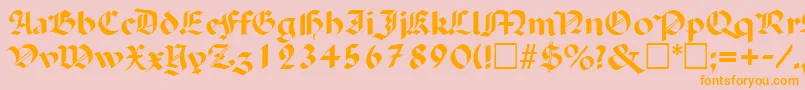 PaladinRegular Font – Orange Fonts on Pink Background