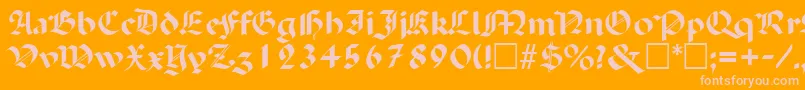 PaladinRegular Font – Pink Fonts on Orange Background