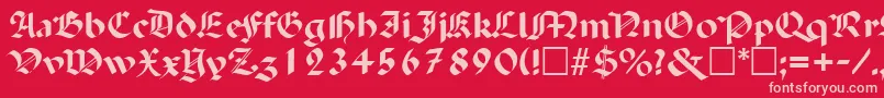 PaladinRegular Font – Pink Fonts on Red Background