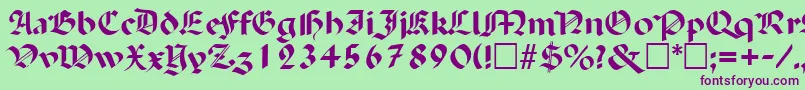 PaladinRegular Font – Purple Fonts on Green Background
