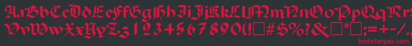 PaladinRegular Font – Red Fonts on Black Background