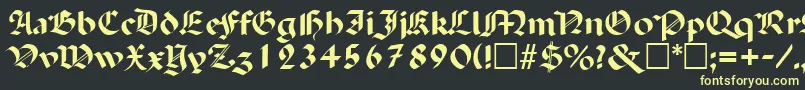 PaladinRegular Font – Yellow Fonts on Black Background