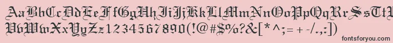 TexturRegular Font – Black Fonts on Pink Background