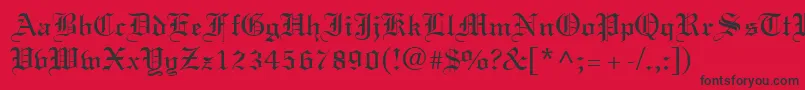 TexturRegular Font – Black Fonts on Red Background