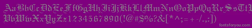 TexturRegular Font – Gray Fonts on Purple Background