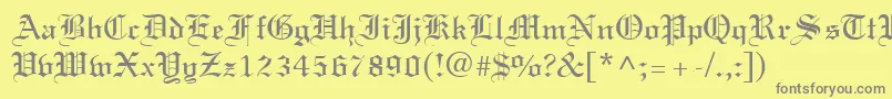 Więcej informacji o czcionce TexturRegular Czcionka TexturRegular – szare czcionki na żółtym tle