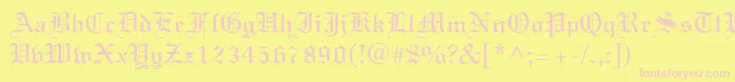 TexturRegular Font – Pink Fonts on Yellow Background