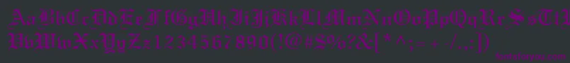 Шрифт TexturRegular – фиолетовые шрифты на чёрном фоне