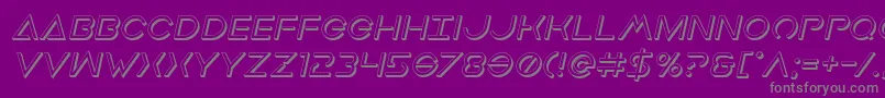 Fonte Earthorbiterdeep3Dital – fontes cinzas em um fundo violeta