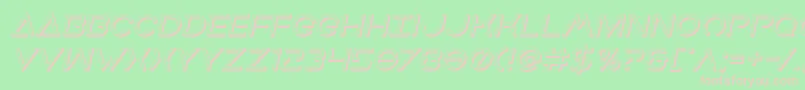 Earthorbiterdeep3Dital Font – Pink Fonts on Green Background