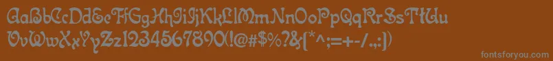 Topeka Font – Gray Fonts on Brown Background