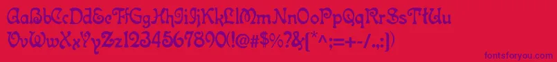 Topeka Font – Purple Fonts on Red Background
