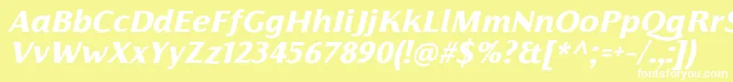 FlorentiaExtraboldItalicTrial Font – White Fonts on Yellow Background