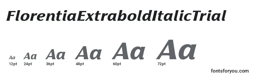 FlorentiaExtraboldItalicTrial Font Sizes