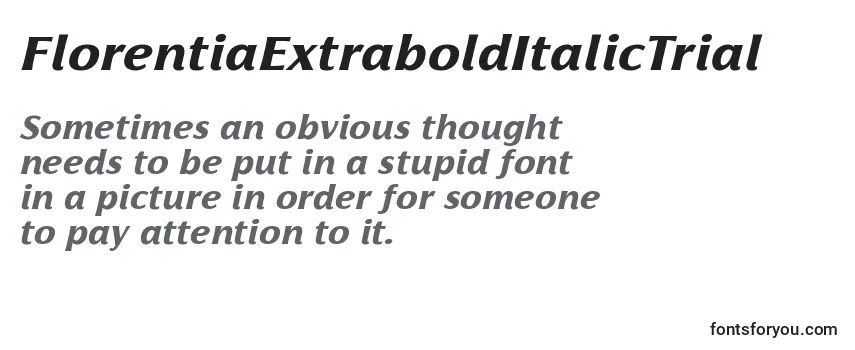 FlorentiaExtraboldItalicTrial Font