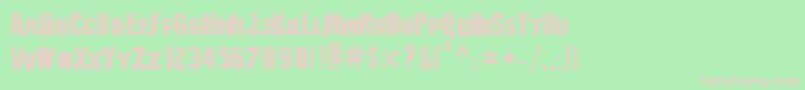 DDayStencil Font – Pink Fonts on Green Background