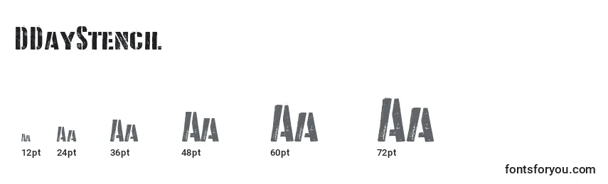 DDayStencil Font Sizes