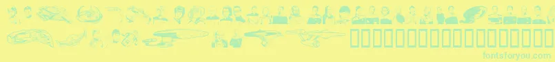 fuente Primd – Fuentes Verdes Sobre Fondo Amarillo