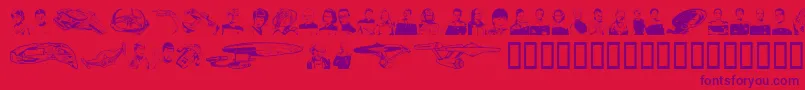 Fonte Primd – fontes roxas em um fundo vermelho