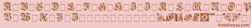 AeternaCapsSsi Font – Brown Fonts on Pink Background