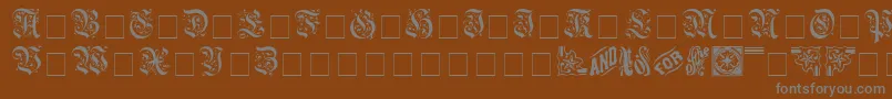 AeternaCapsSsi Font – Gray Fonts on Brown Background
