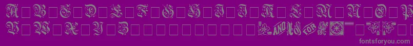 Weitere Informationen zur AeternaCapsSsi-Schriftart AeternaCapsSsi-Schriftart – Graue Schriften auf violettem Hintergrund