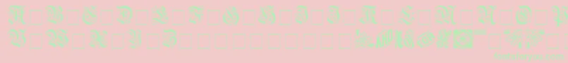 AeternaCapsSsi Font – Green Fonts on Pink Background