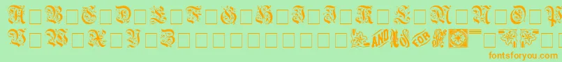 AeternaCapsSsi Font – Orange Fonts on Green Background