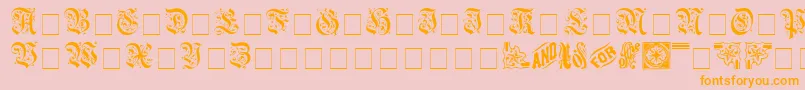 AeternaCapsSsi Font – Orange Fonts on Pink Background