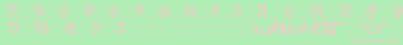 AeternaCapsSsi Font – Pink Fonts on Green Background