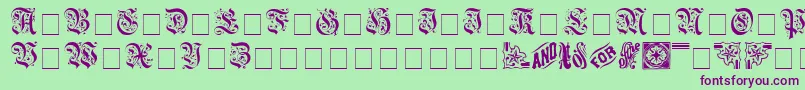 AeternaCapsSsi Font – Purple Fonts on Green Background