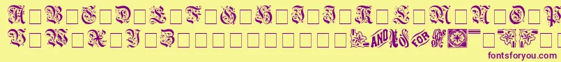 AeternaCapsSsi Font – Purple Fonts on Yellow Background