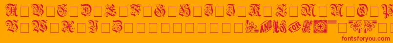 AeternaCapsSsi Font – Red Fonts on Orange Background