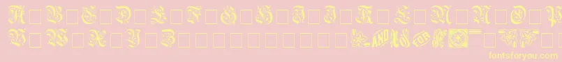AeternaCapsSsi Font – Yellow Fonts on Pink Background