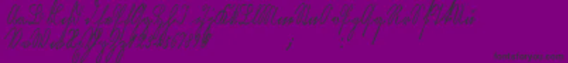 Kurrentkupferstichthin Font – Black Fonts on Purple Background
