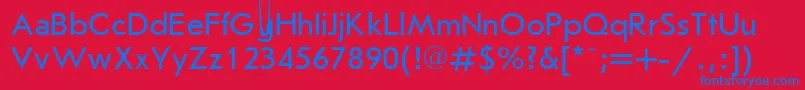 Ukrainianjournalsans Font – Blue Fonts on Red Background