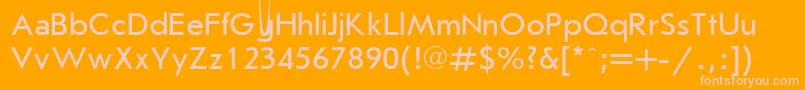 Ukrainianjournalsans Font – Pink Fonts on Orange Background