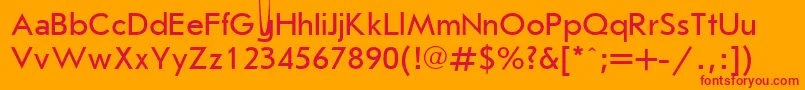 Ukrainianjournalsans Font – Red Fonts on Orange Background