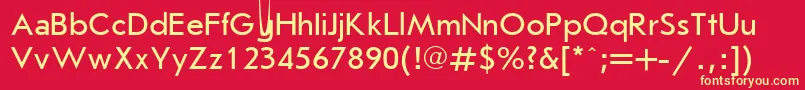 Ukrainianjournalsans Font – Yellow Fonts on Red Background