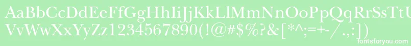 NewbaskervillecRoman Font – White Fonts on Green Background