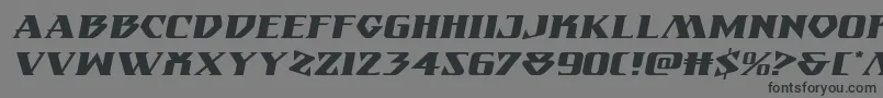 フォントEternalknightexpandital – 黒い文字の灰色の背景