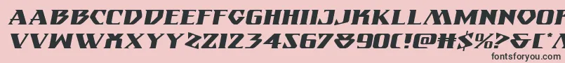 フォントEternalknightexpandital – ピンクの背景に黒い文字