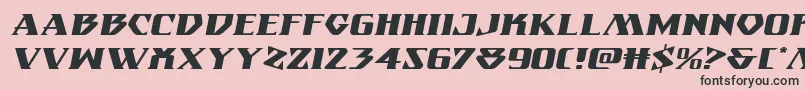 Eternalknightexpandital Font – Black Fonts on Pink Background