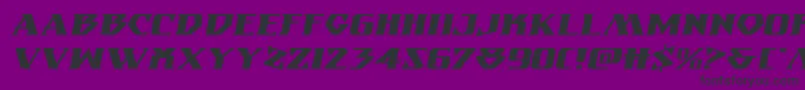 Eternalknightexpandital-Schriftart – Schwarze Schriften auf violettem Hintergrund