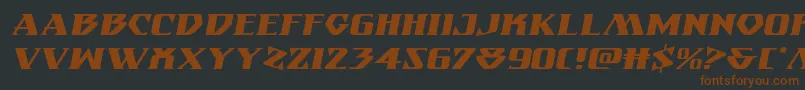 Eternalknightexpandital-fontti – ruskeat fontit mustalla taustalla