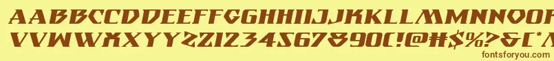 Eternalknightexpandital-fontti – ruskeat fontit keltaisella taustalla